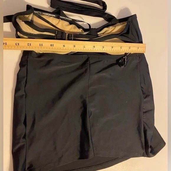 🏝️New🏝️ Maternal America black tankini swim top small - Picture 4 of 6